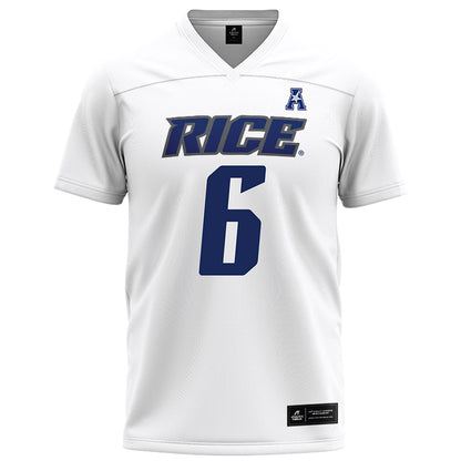 Rice - NCAA Football : Jo Chavez - White Football Jersey-0