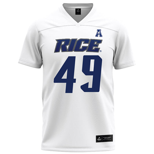 Rice - NCAA Football : Micah Barnett - White Football Jersey-0