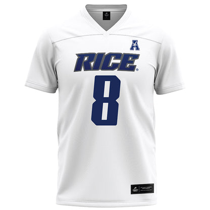 Rice - NCAA Football : Joseph Mutombo - White Football Jersey-0