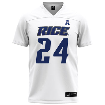 Rice - NCAA Football : JaBari Ellison - White Football Jersey-0