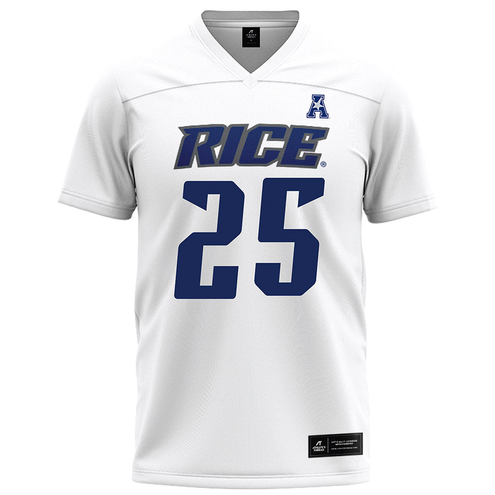 Rice - NCAA Football : Rhys Phillips - White Football Jersey-0