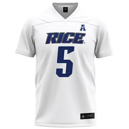 Rice - NCAA Football : Drew Devillier - White Football Jersey-0