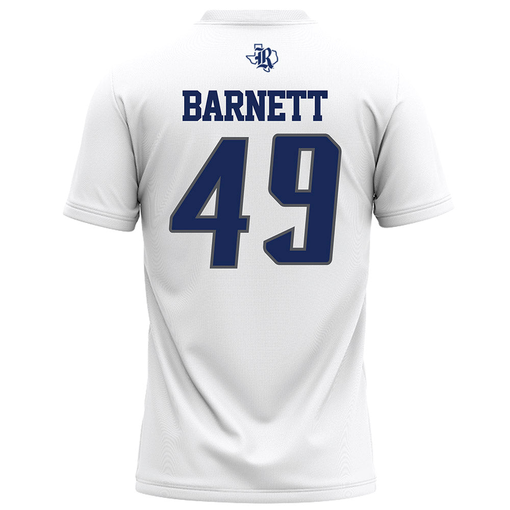 Rice - NCAA Football : Micah Barnett - White Football Jersey-1