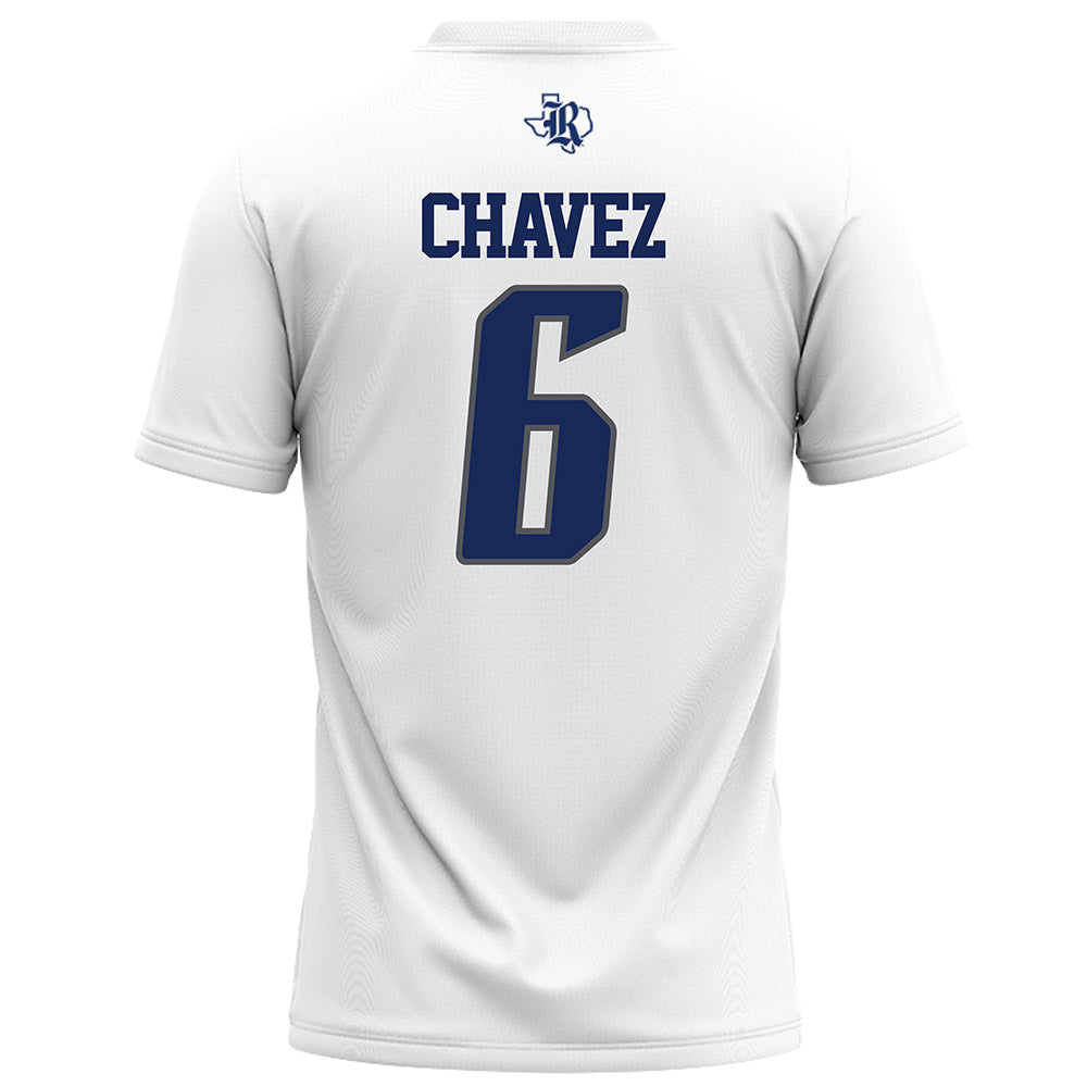 Rice - NCAA Football : Jo Chavez - White Football Jersey-1