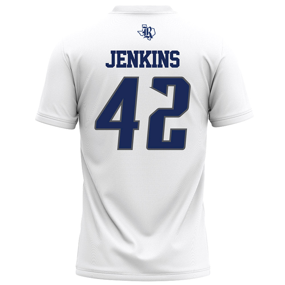 Rice - NCAA Football : DeReyon Jenkins - White Football Jersey-1