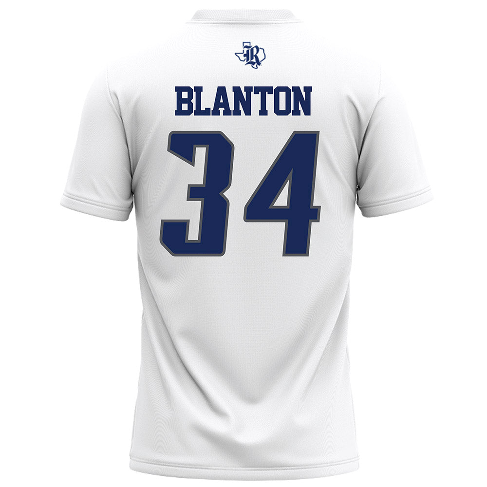 Rice - NCAA Football : Kaleb Blanton - White Football Jersey-1