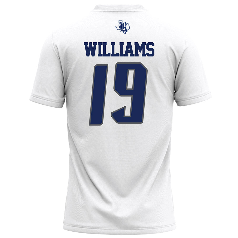 Rice - NCAA Football : Jeremiah Williams - White Football Jersey-1