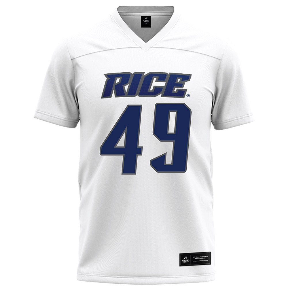 Rice - NCAA Football : Micah Barnett - White Football Jersey-0