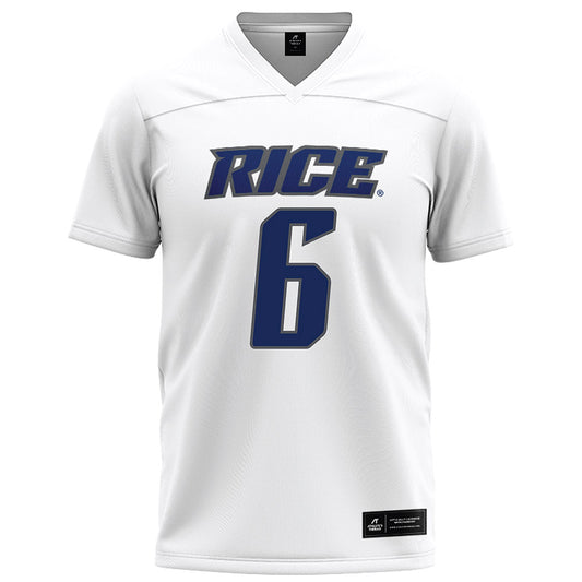 Rice - NCAA Football : Jo Chavez - White Football Jersey-0