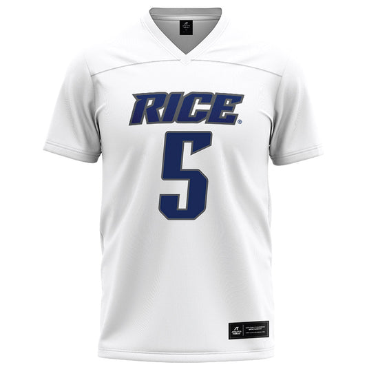 Rice - NCAA Football : Drew Devillier - White Football Jersey-0