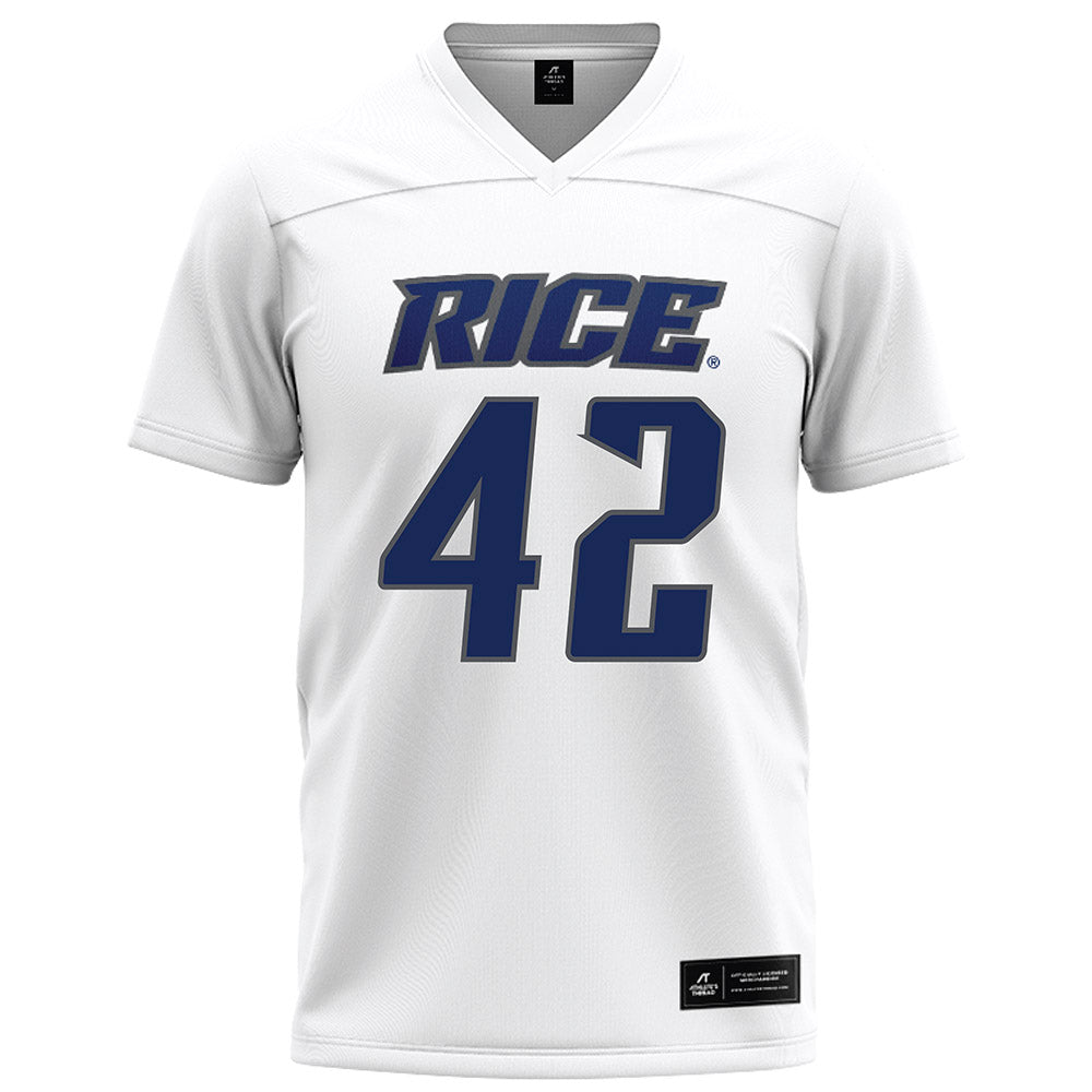 Rice - NCAA Football : DeReyon Jenkins - White Football Jersey-0