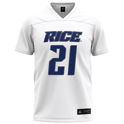 Rice - NCAA Football : Jamarion Clark - White Football Jersey-0