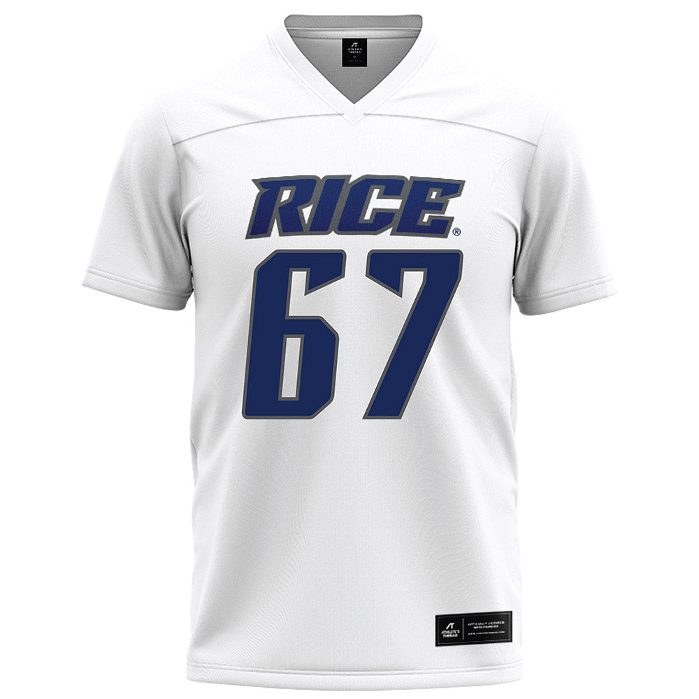 Rice - NCAA Football : Luke Needham - White Football Jersey-0