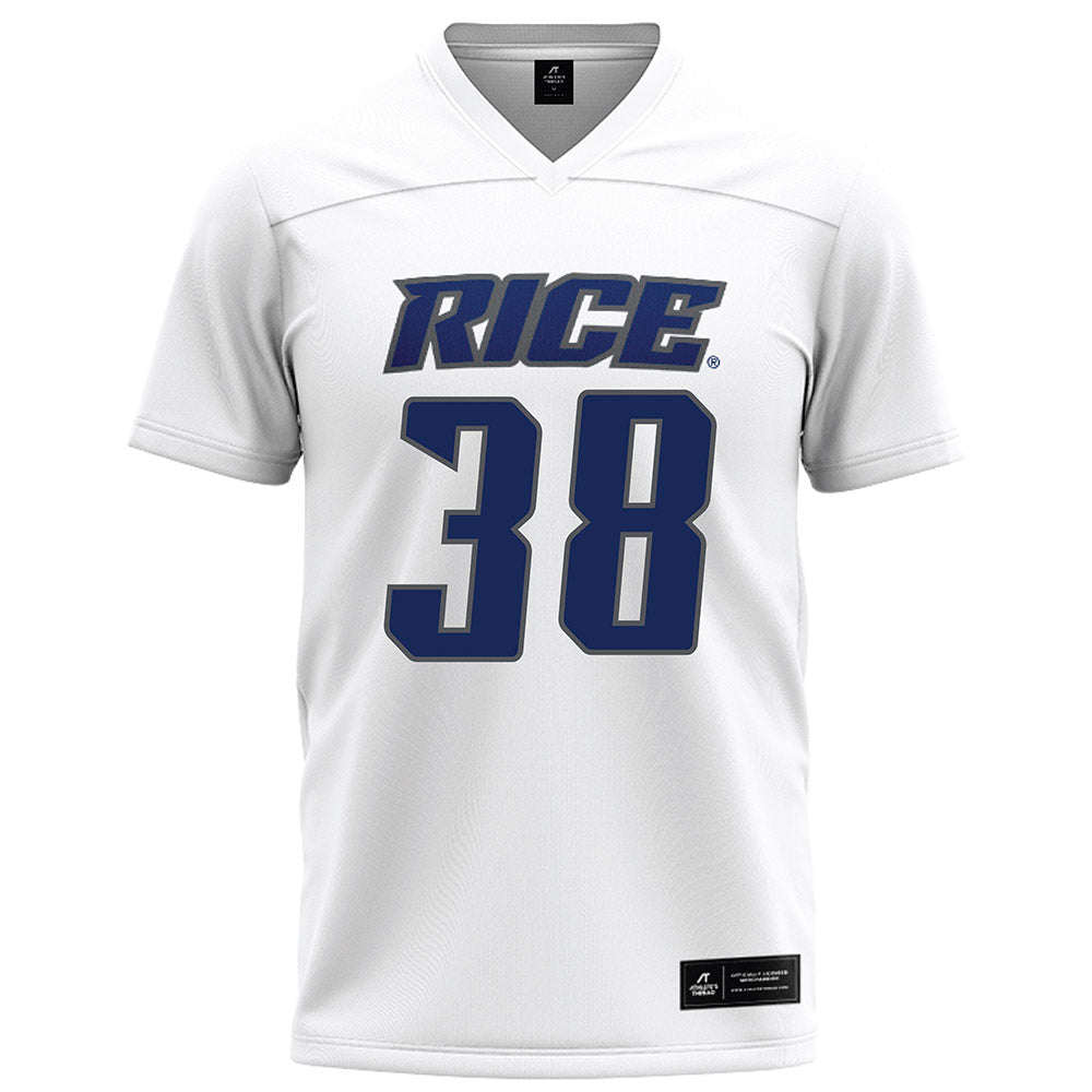 Rice - NCAA Football : Shepherd Bowling - White Football Jersey-0