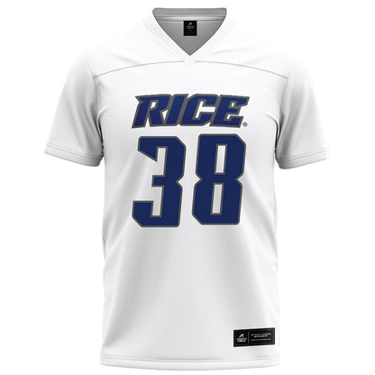 Rice - NCAA Football : Shepherd Bowling - White Football Jersey-0