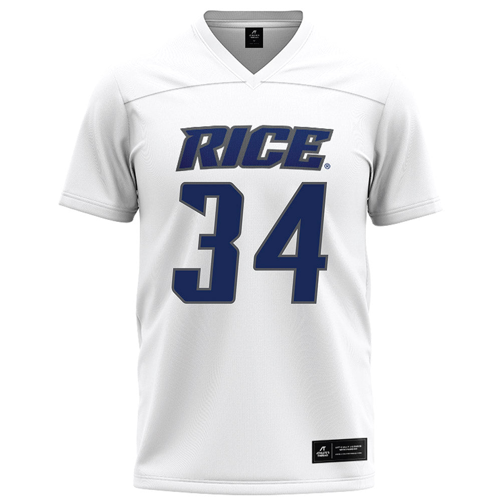 Rice - NCAA Football : Kaleb Blanton - White Football Jersey-0