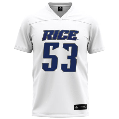 Rice - NCAA Football : Luke Miller - White Football Jersey-0