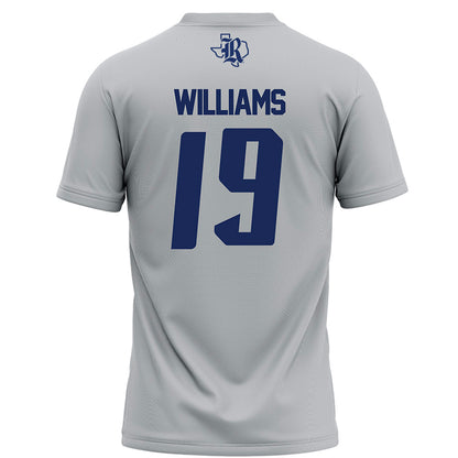 Rice - NCAA Football : Jeremiah Williams - Grey Football Jersey-1