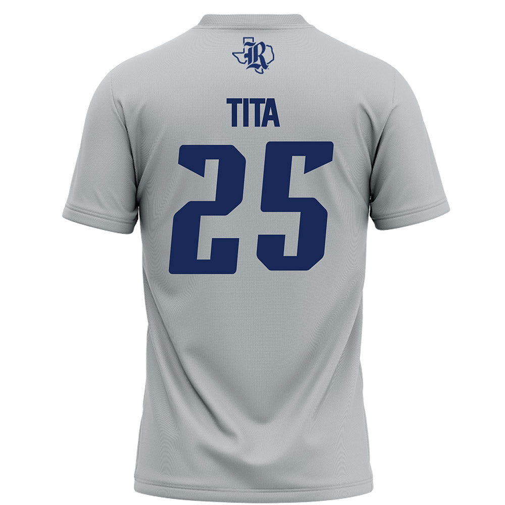 Rice - NCAA Football : Blaise Tita - Grey Football Jersey-1