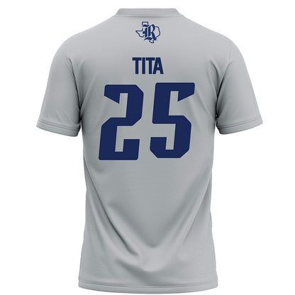 Rice - NCAA Football : Blaise Tita - Grey Football Jersey-1