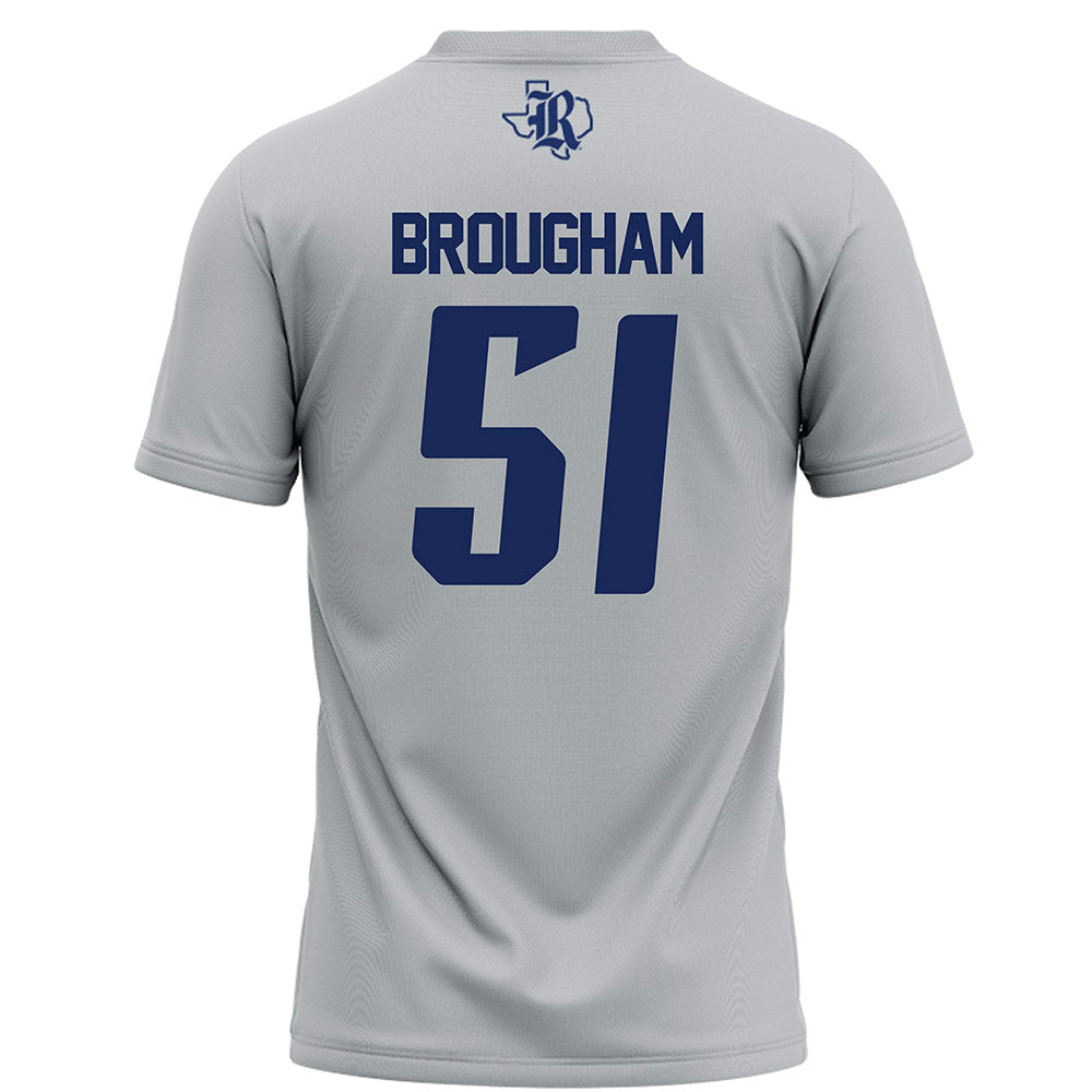 Rice - NCAA Football : Ethan Brougham - Grey Football Jersey