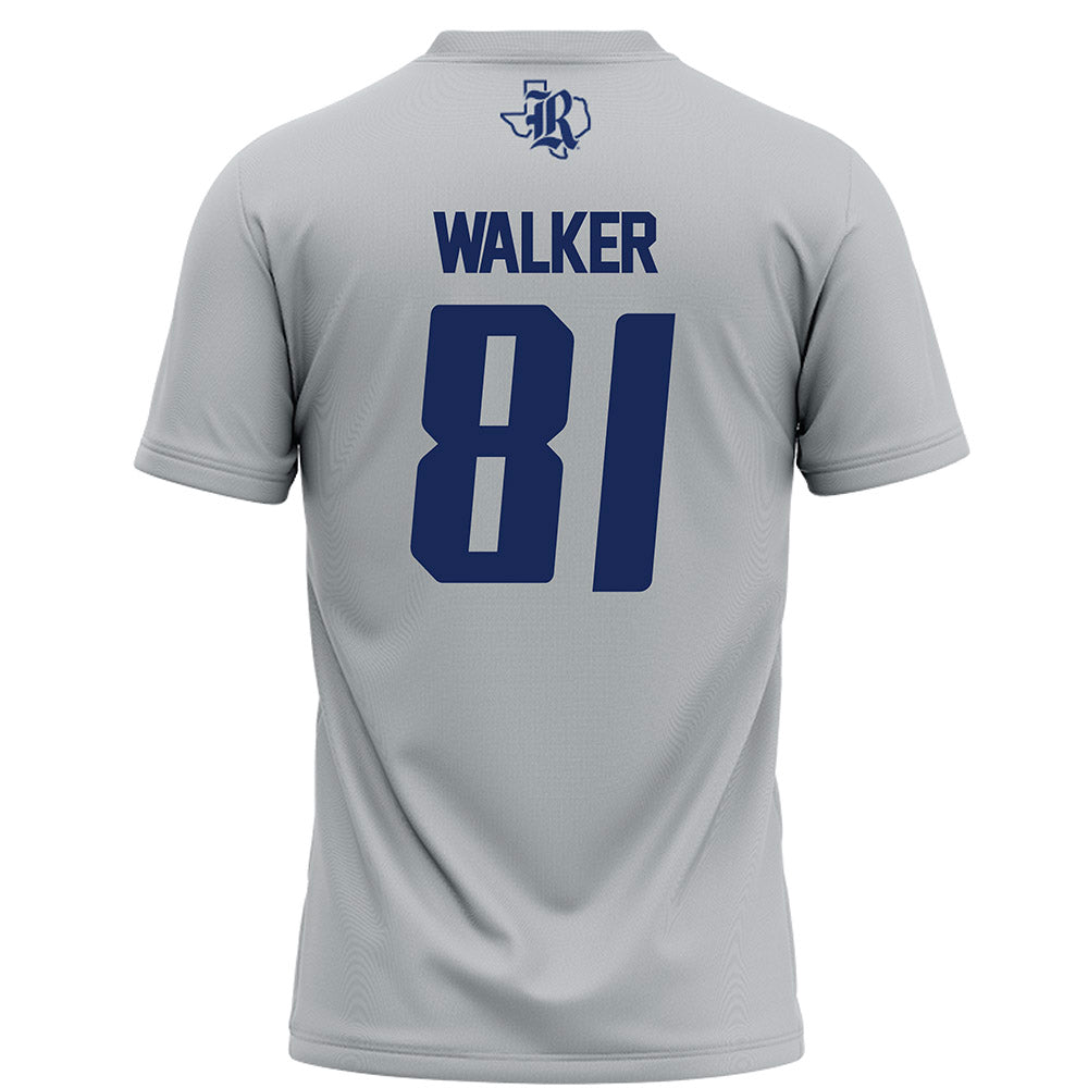 Rice - NCAA Football : Braylen Walker - Grey Football Jersey-1