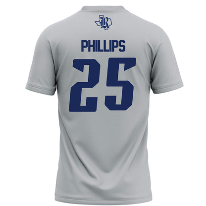 Rice - NCAA Football : Rhys Phillips - Grey Football Jersey-1