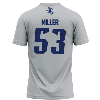 Rice - NCAA Football : Luke Miller - Grey Football Jersey-1