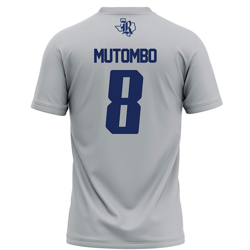 Rice - NCAA Football : Joseph Mutombo - Grey Football Jersey-1