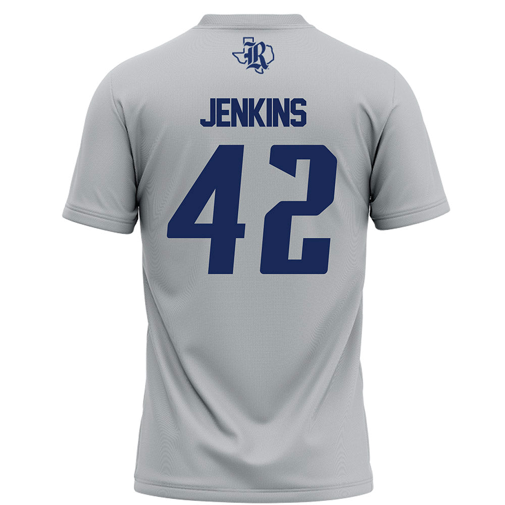 Rice - NCAA Football : DeReyon Jenkins - Grey Football Jersey-1