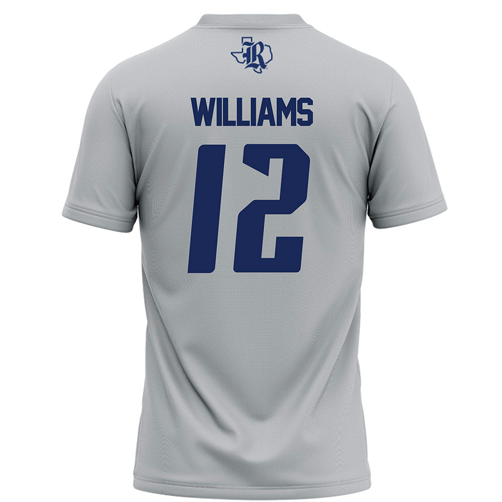 Rice - NCAA Football : Joshua Williams - Grey Football Jersey