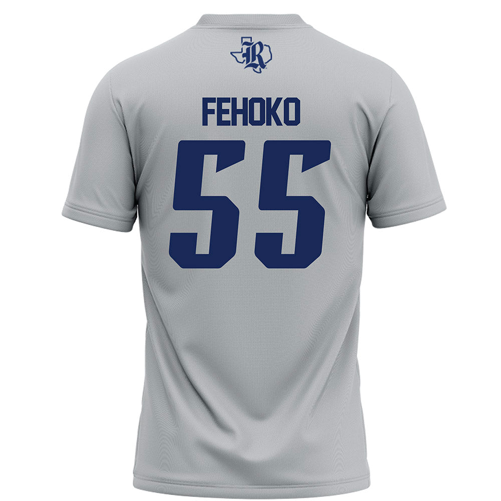 Rice - NCAA Football : Netane Fehoko - Grey Football Jersey-1
