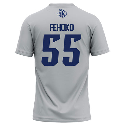 Rice - NCAA Football : Netane Fehoko - Grey Football Jersey-1