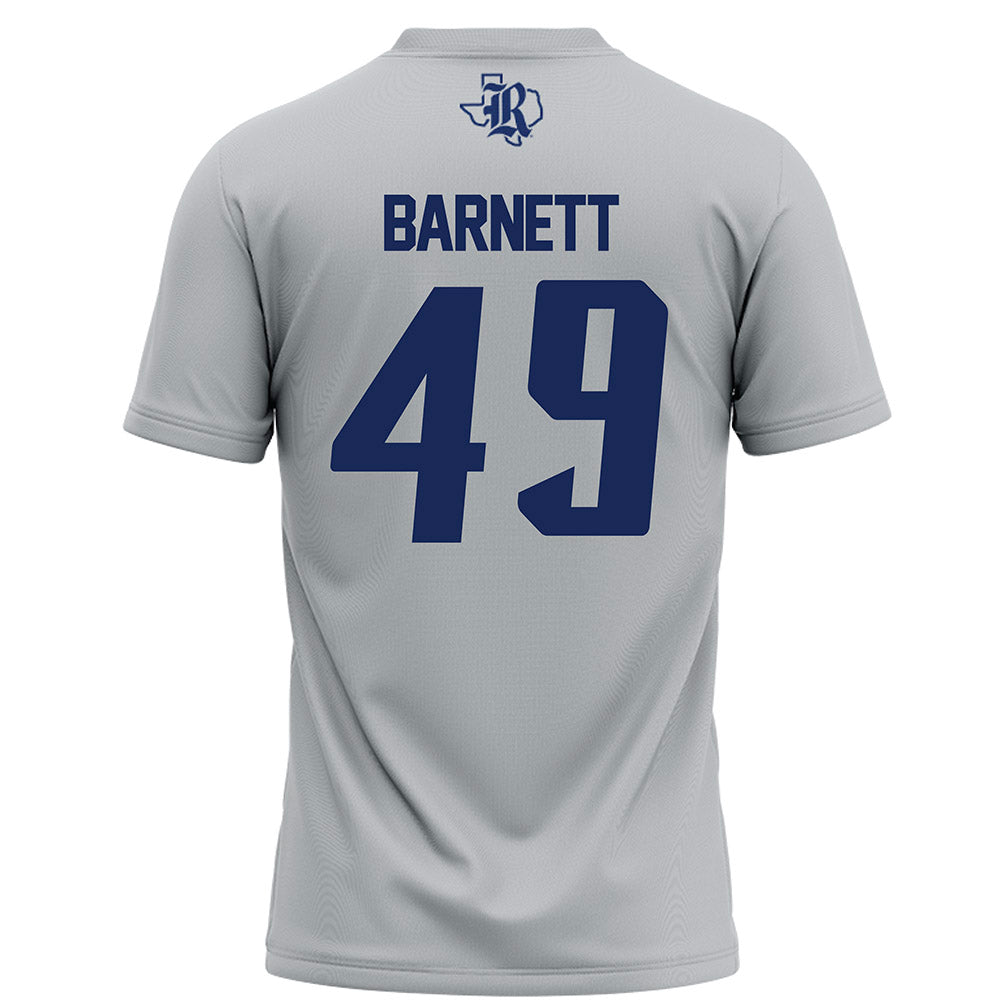 Rice - NCAA Football : Micah Barnett - Grey Football Jersey-1