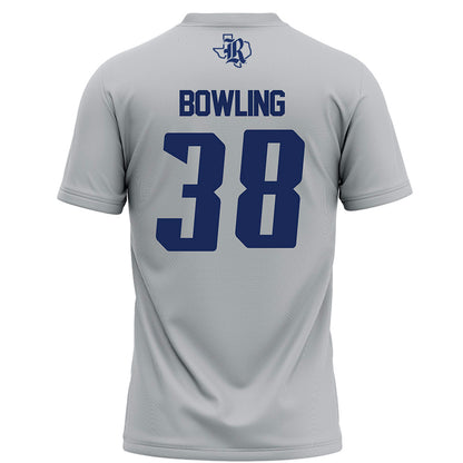Rice - NCAA Football : Shepherd Bowling - Grey Football Jersey-1