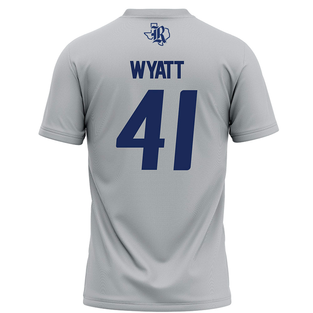 Rice - NCAA Football : Plae Wyatt - Grey Football Jersey-1