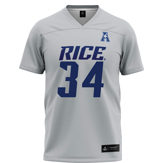 Rice - NCAA Football : Kaleb Blanton - Grey Football Jersey-0