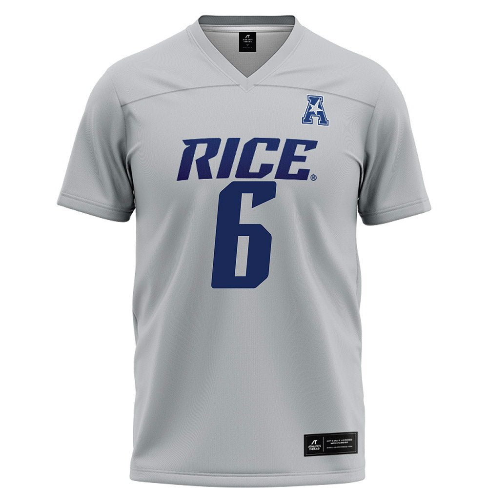Rice - NCAA Football : Jo Chavez - Grey Football Jersey-0