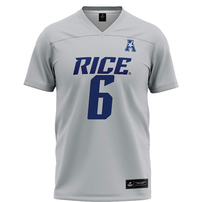 Rice - NCAA Football : Jo Chavez - Grey Football Jersey-0