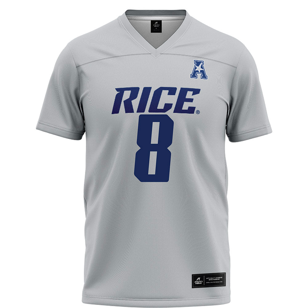 Rice - NCAA Football : Joseph Mutombo - Grey Football Jersey-0