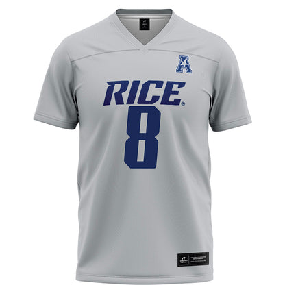 Rice - NCAA Football : Joseph Mutombo - Grey Football Jersey-0