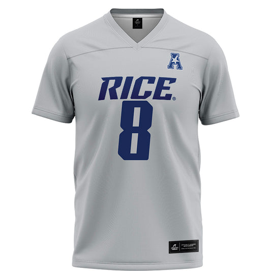 Rice - NCAA Football : Joseph Mutombo - Grey Football Jersey-0