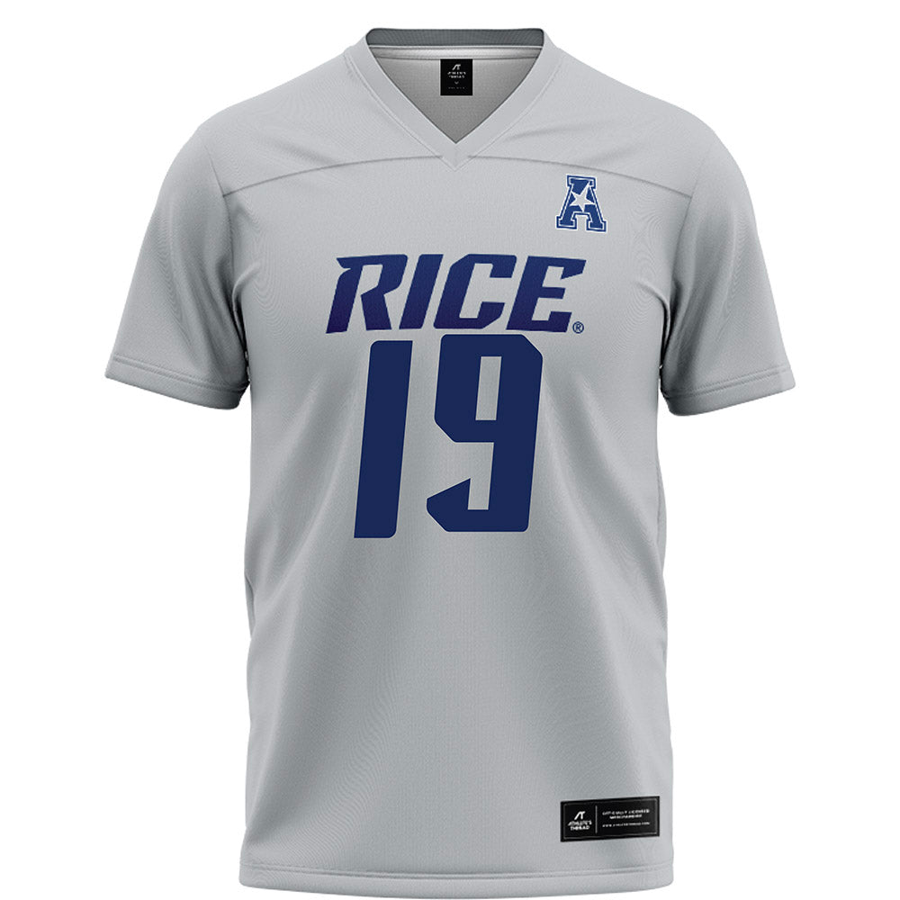 Rice - NCAA Football : Jeremiah Williams - Grey Football Jersey-0