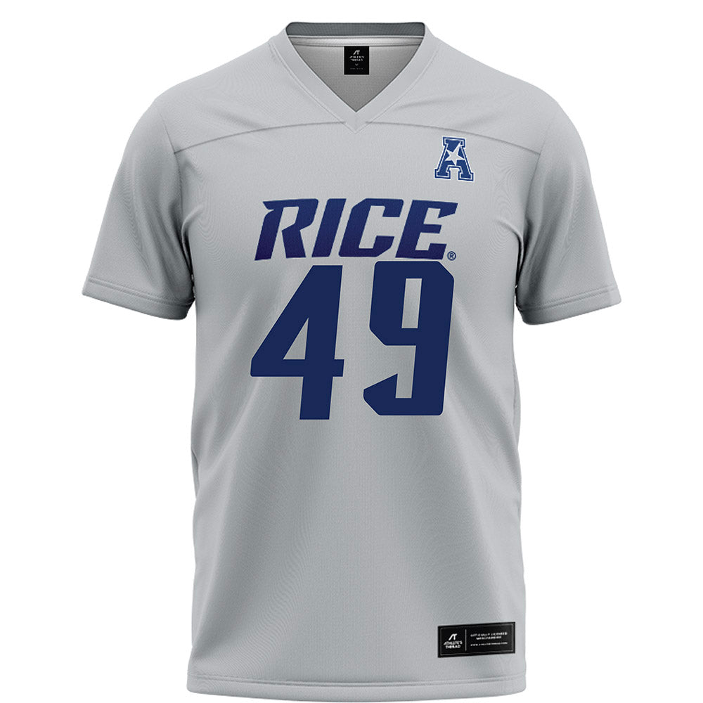 Rice - NCAA Football : Micah Barnett - Grey Football Jersey-0