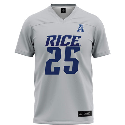 Rice - NCAA Football : Rhys Phillips - Grey Football Jersey-0