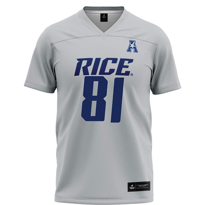 Rice - NCAA Football : Braylen Walker - Grey Football Jersey-0