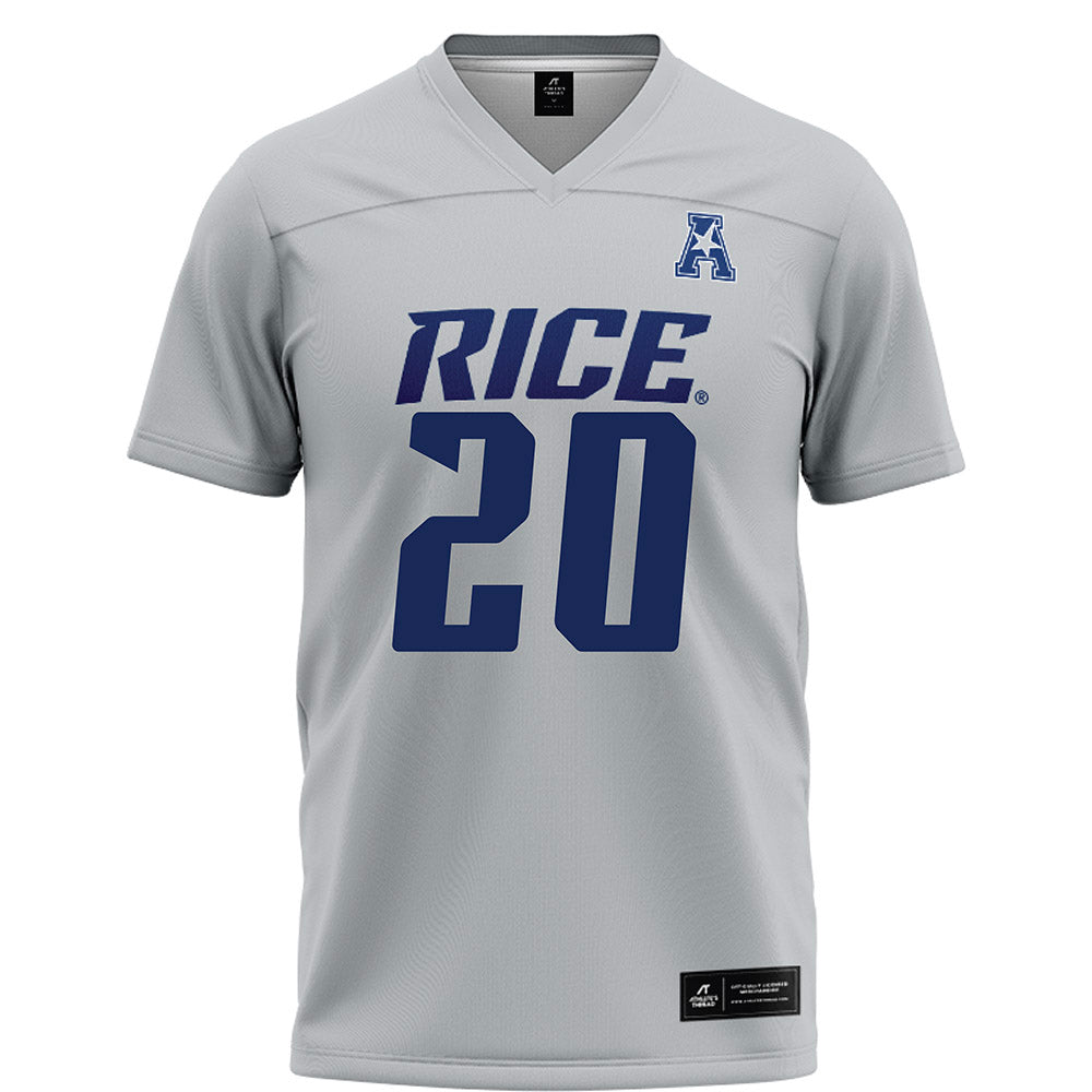 Rice - NCAA Football : Bailey Fletcher - Grey Football Jersey