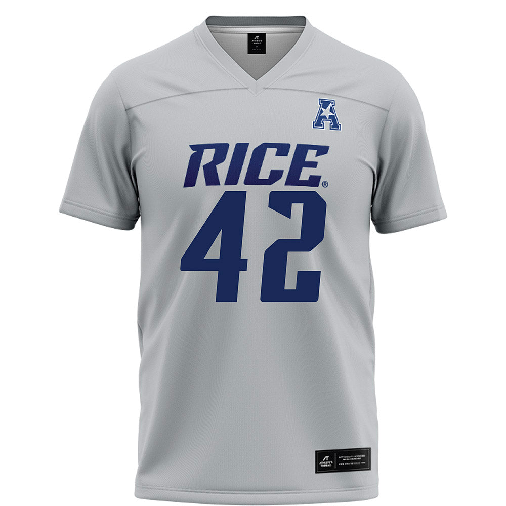 Rice - NCAA Football : DeReyon Jenkins - Grey Football Jersey-0