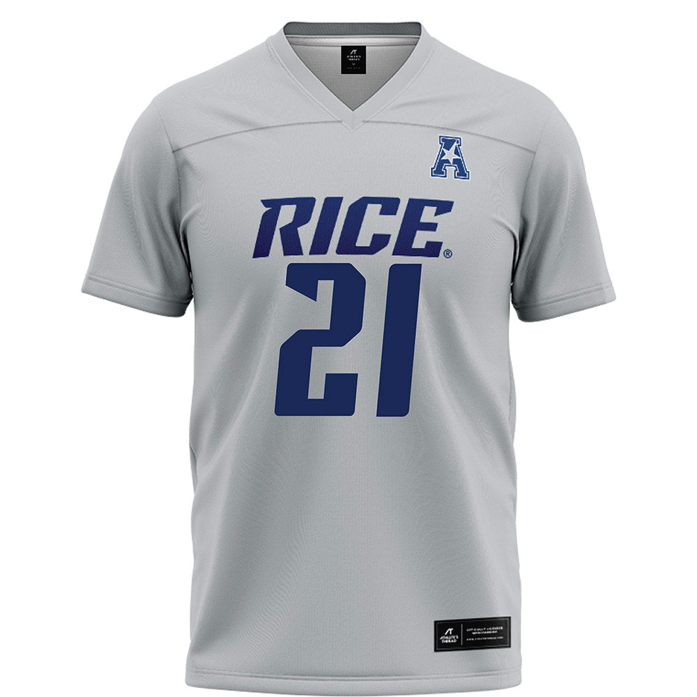 Rice - NCAA Football : Jamarion Clark - Grey Football Jersey-0
