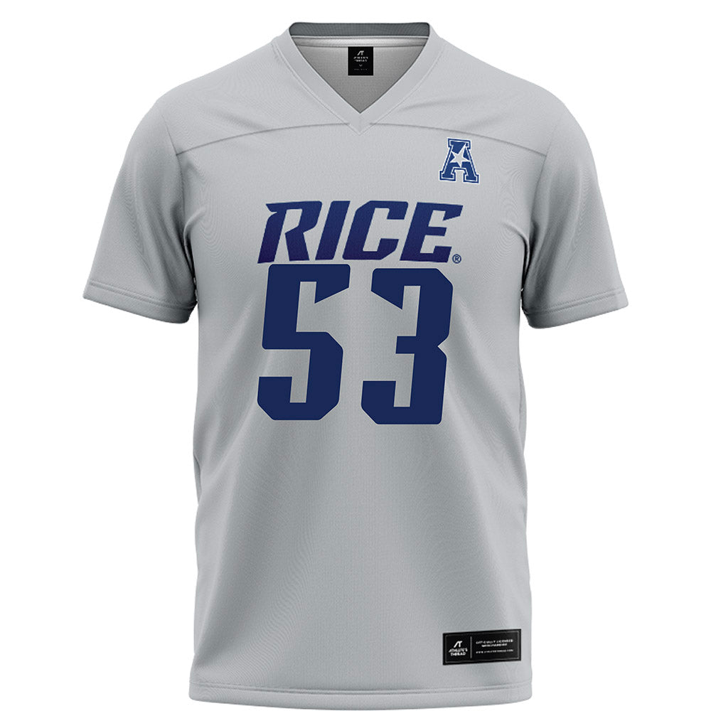 Rice - NCAA Football : Luke Miller - Grey Football Jersey-0